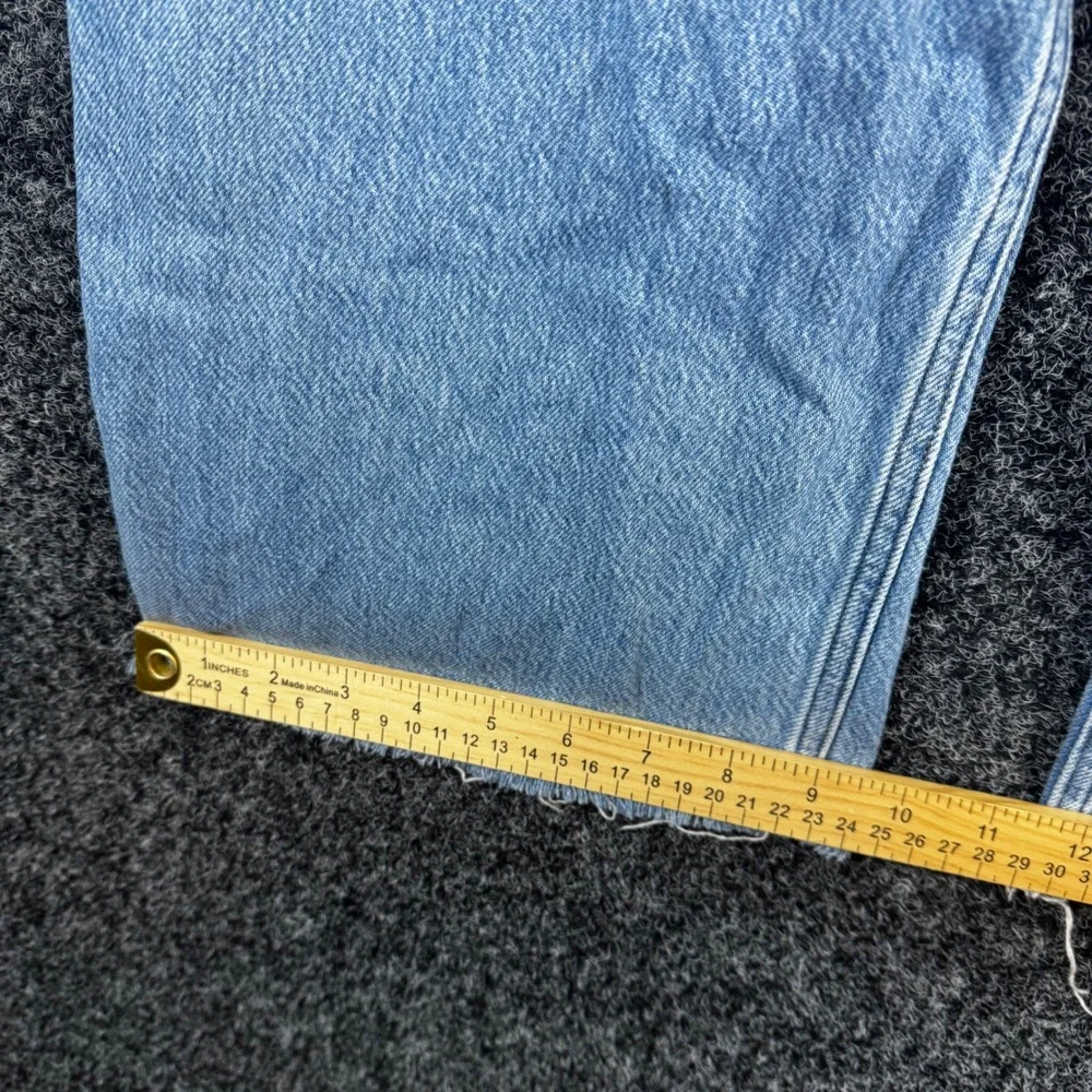 Abercrombie & Fitch Curve Love High Rise Crop Wide Leg Jeans Light Wash 24 00